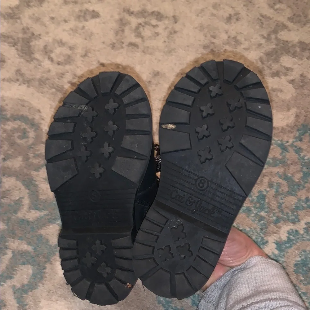 Toddler Black Lace-Up Boots size 8
